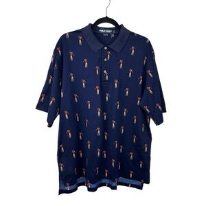 Vintage Polo Golf Polo Shirt Golfer Print
